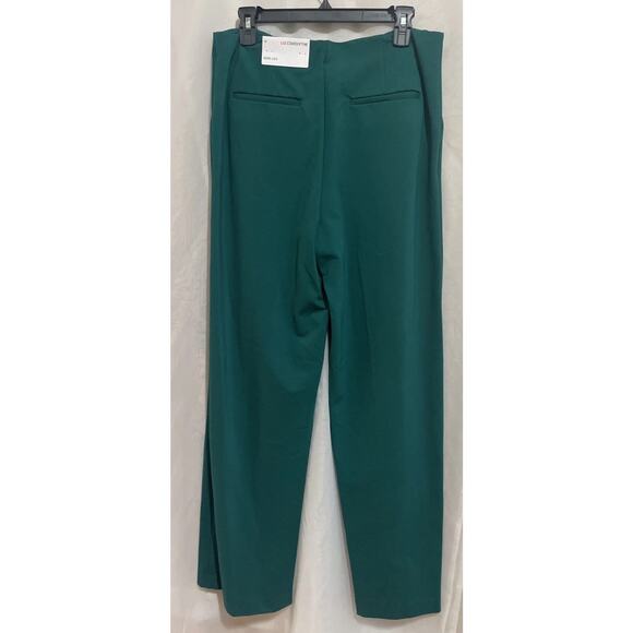 Liz Claiborne Medium Bold Emerald 4‎ Way Stretch Wide Leg Pants Work $54 - Picture 2 of 7